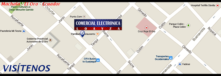 mapa en la que se muestra la ubicacion de comercial electronica loayza